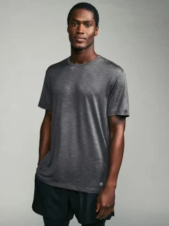 T-Shirts En Hemden*Next - T-shirt met korte mouwen - Actieve Gym Mesh Vesten 3 Pack Khakigroen/leigrijs/zwart
