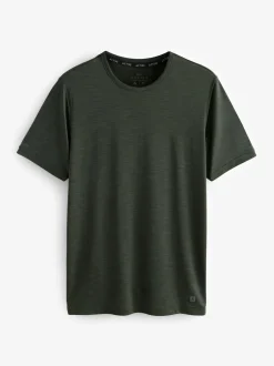 T-Shirts En Hemden*Next - T-shirt met korte mouwen - Actieve Gym Mesh Vesten 3 Pack Khakigroen/leigrijs/zwart