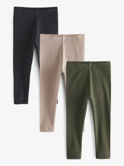 Multipacks*Next - Verpakking van 3 leggings (3 mnd-7 jr) Khaki/steenkleur