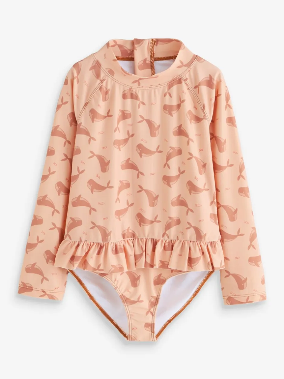 Badkleding|Badkleding*Mori KIDLY BY Polyester Long Sleeve Brown Swimsuit