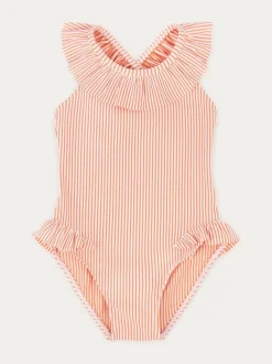 Badkleding|Mori KIDLY By Seersucker Frilled Swimsuit