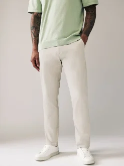 Broeken En Chino's|Next Kiezelkleurig licht - Slim Fit - Stretchy chino