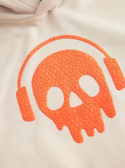 Sweaters En Hoody´S|Next Kiezelkleurige Skull-koptelefoon - Grafische print hoodie voor oudere jongens (3-16jaar)