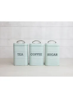 Keukenopslag*Kitchencraft Metal Coffee Sugar and Tea Canisters