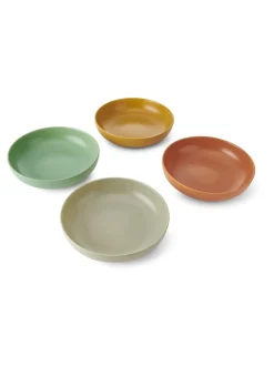 Eetservies En Pastaschalen*Kitchencraft Set of 4 Coloured Stoneware Pasta Bowl