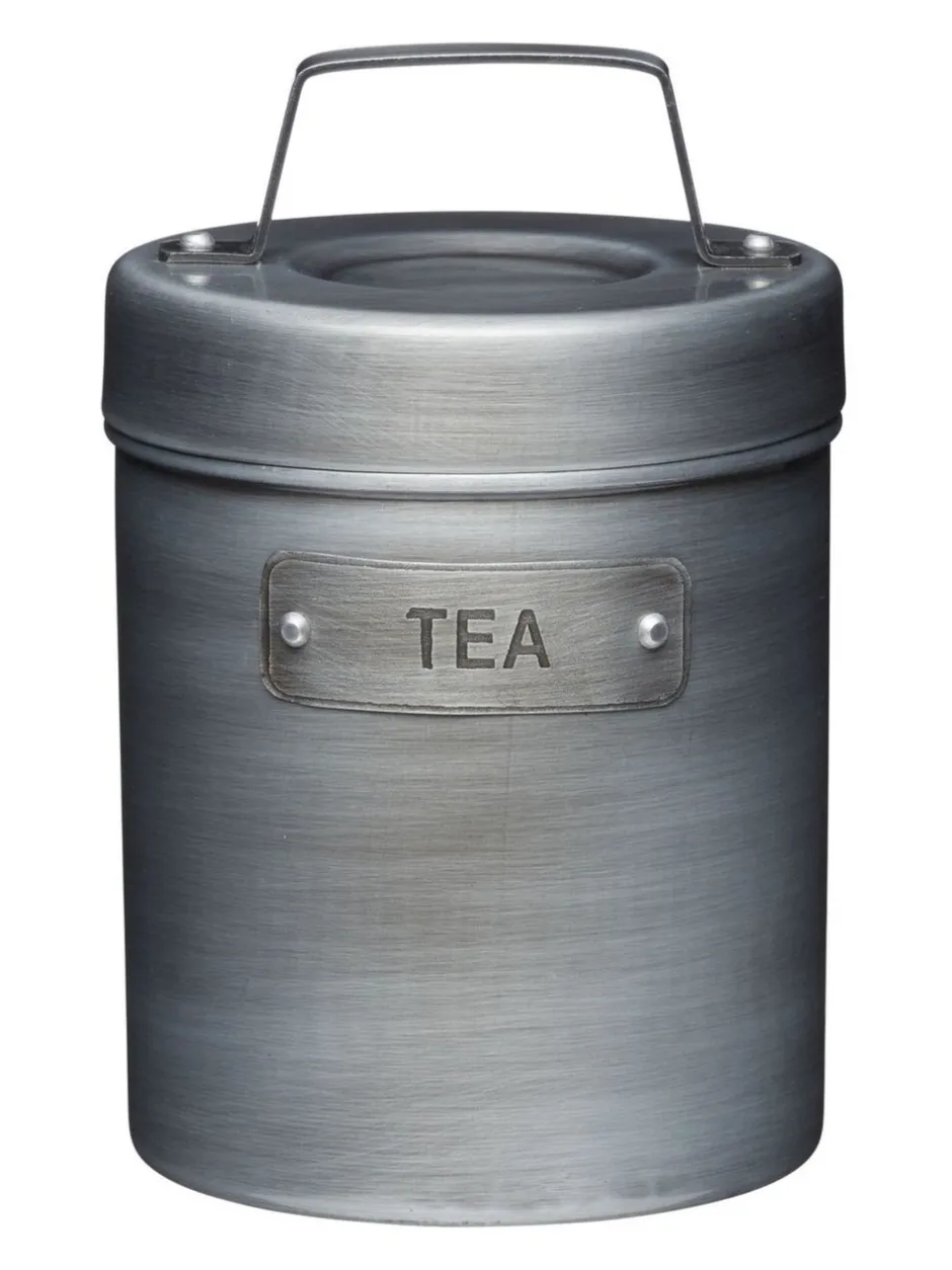Keukenopslag|Kitchencraft Set of 4 Metal Coffee Sugar and Tea Canisters