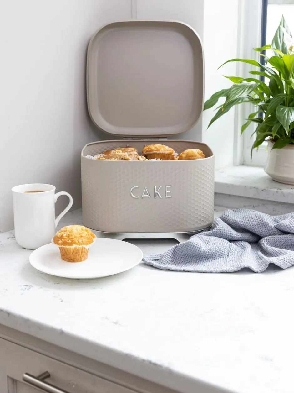 Keukenopslag*Kitchencraft Textured Square Cake Tin Durable Storage