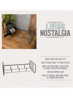Keukenopslag*Kitchencraft Vintage Style Stackable Metal Wine Rack