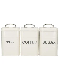 Keukenopslag*Kitchencraft Vintage-Style Coffee, Sugar and Tea Canisters