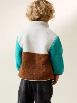 Jassen, Jacks En Kinderwagenpakjes|Jassen En Jacks|Next Kleurenblok - Effen fleece met rits en trechterhals (3mnd-7jr)