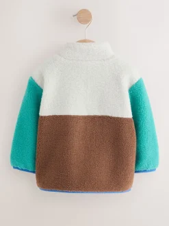 Jassen, Jacks En Kinderwagenpakjes|Jassen En Jacks|Next Kleurenblok - Effen fleece met rits en trechterhals (3mnd-7jr)
