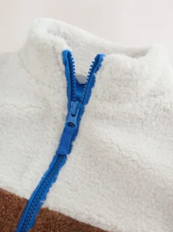 Jassen, Jacks En Kinderwagenpakjes|Jassen En Jacks|Next Kleurenblok - Effen fleece met rits en trechterhals (3mnd-7jr)