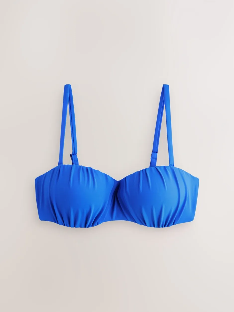 Badkleding|Next Kobaltblauw - Bandeaubikinitop met beugel
