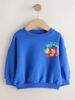 Truien En Breisels|Sweaters En Hoody´S|Next Kobaltblauw - The Little Mermaid Crew Neck Sweatshirt (3mths-7yrs)
