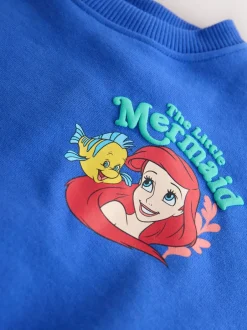 Truien En Breisels|Sweaters En Hoody´S|Next Kobaltblauw - The Little Mermaid Crew Neck Sweatshirt (3mths-7yrs)
