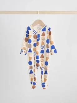 Multipacks|Babypakjes En Babypyjama's*Next Kobaltblauw - Verpakking van 3 babypyjama's met tweewegrits (0-2jr)