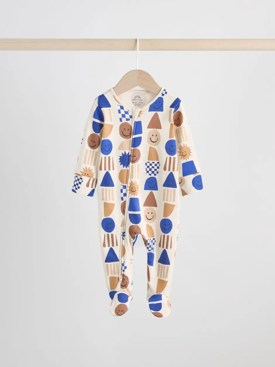 Multipacks|Babypakjes En Babypyjama's*Next Kobaltblauw - Verpakking van 3 babypyjama's met tweewegrits (0-2jr)