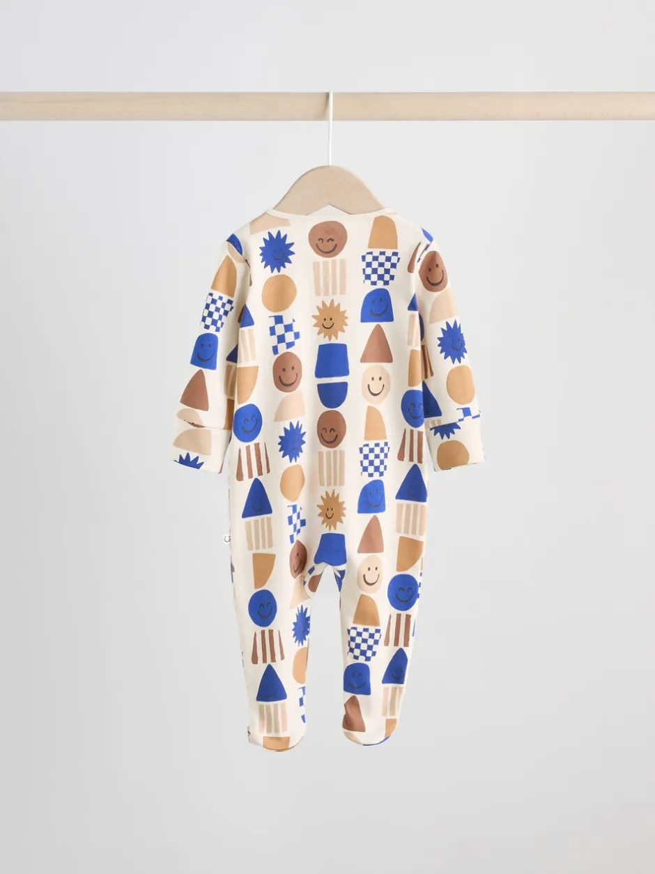 Multipacks|Babypakjes En Babypyjama's*Next Kobaltblauw - Verpakking van 3 babypyjama's met tweewegrits (0-2jr)