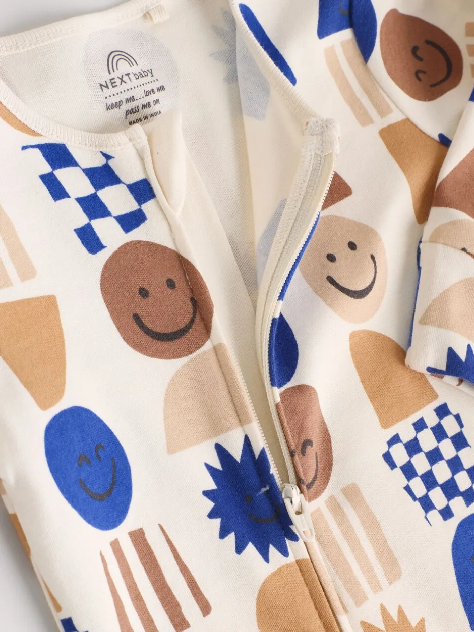 Multipacks|Babypakjes En Babypyjama's*Next Kobaltblauw - Verpakking van 3 babypyjama's met tweewegrits (0-2jr)
