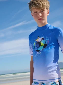 Badkleding*Next Kobaltblauw met voetbal - Surfhemdje (1,5 - 16 jr)