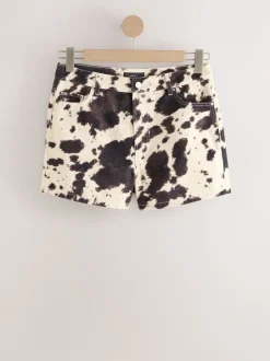 Shorts*Next - Denim shorts voor jongens Koeienprint