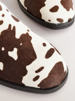 Boots|Next Koeienprint leer - Forever Comfort® Chelsea-enkellaarzen