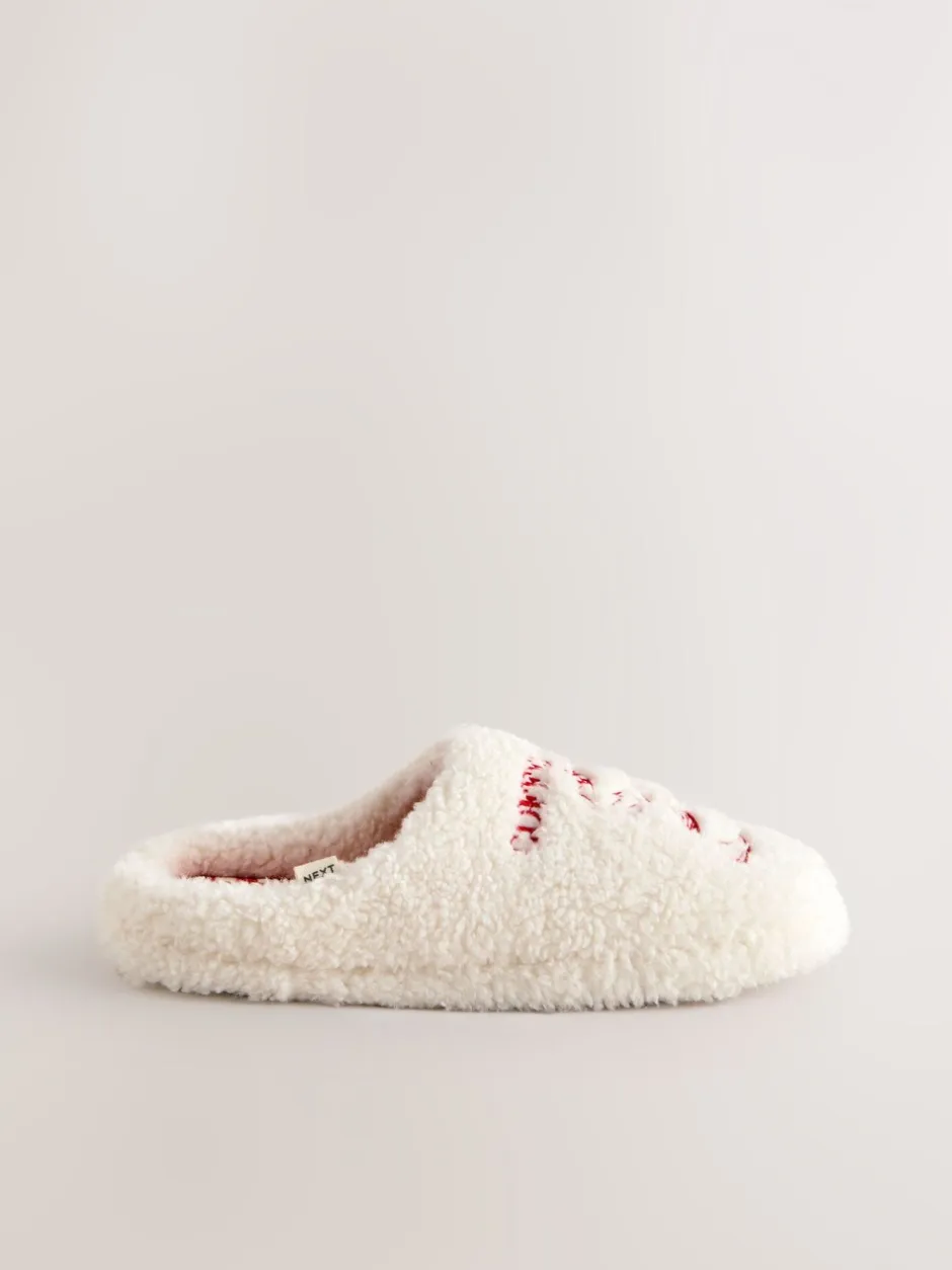 Pantoffels|Alle Nacht- En Loungekleding*Next Koffie - Mule Borg Pantoffels