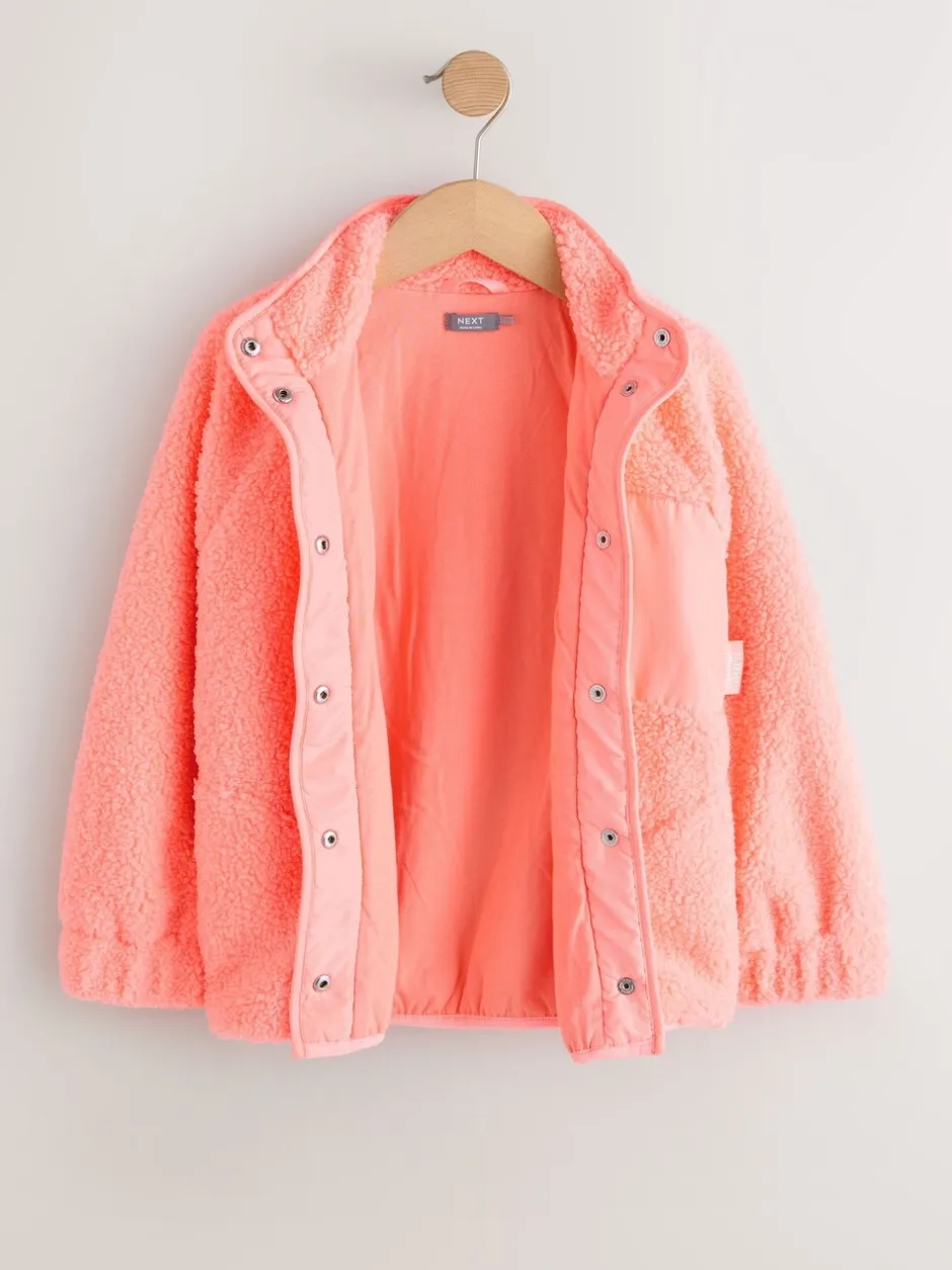 Jassen En Jacks|Sweaters En Hoody´S|Next - Button Up Fleece Jacket (3-16yrs) Koraaloranje