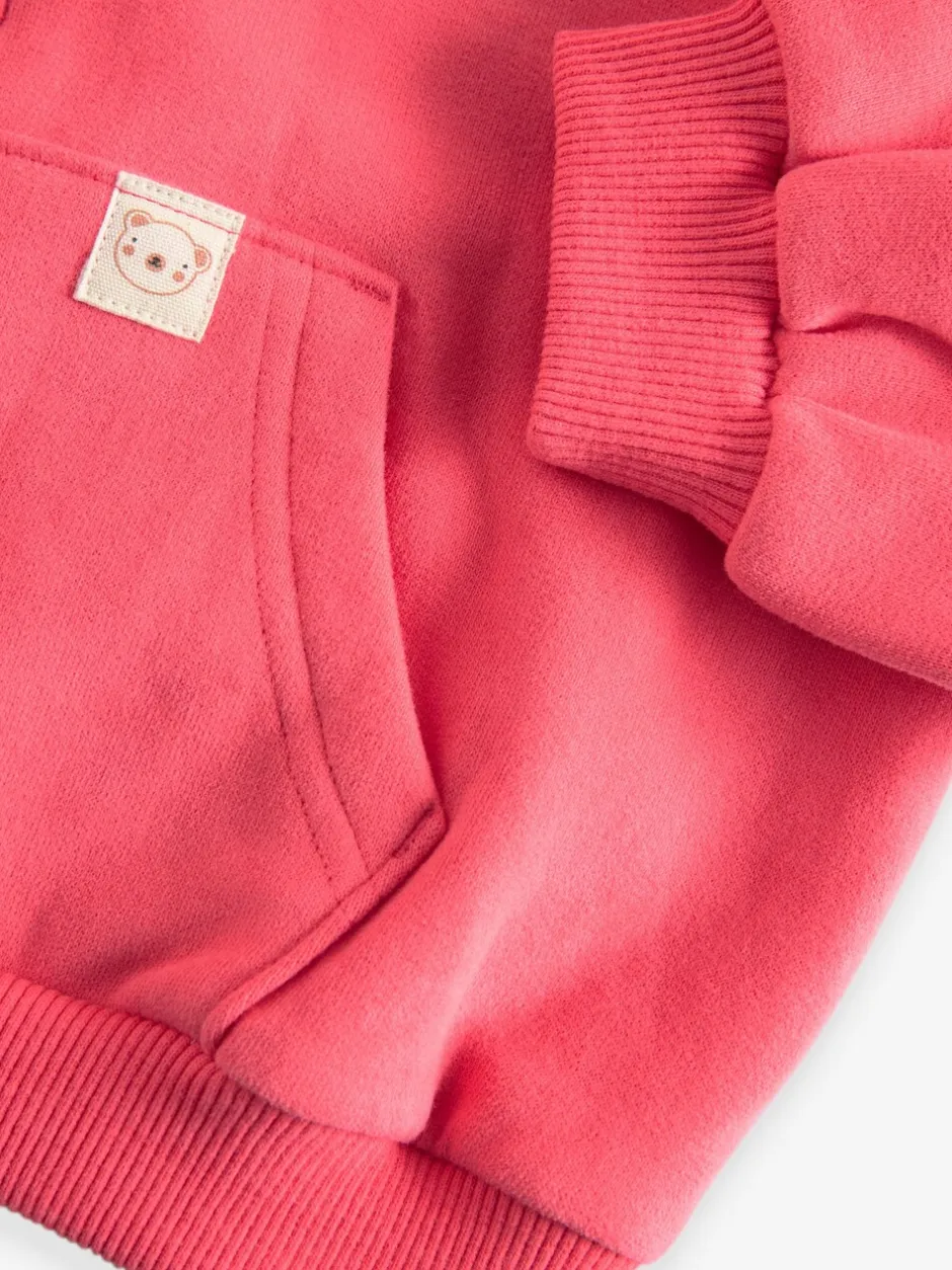Sweaters En Hoody´S|Next Koraalrood - Sweatshirt met kwartrits (3mnd -7jr)