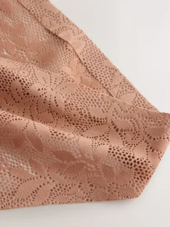 Onderbroeken*Next - All-Over Lace No VPL Knickers 3 Pack Koraalroze