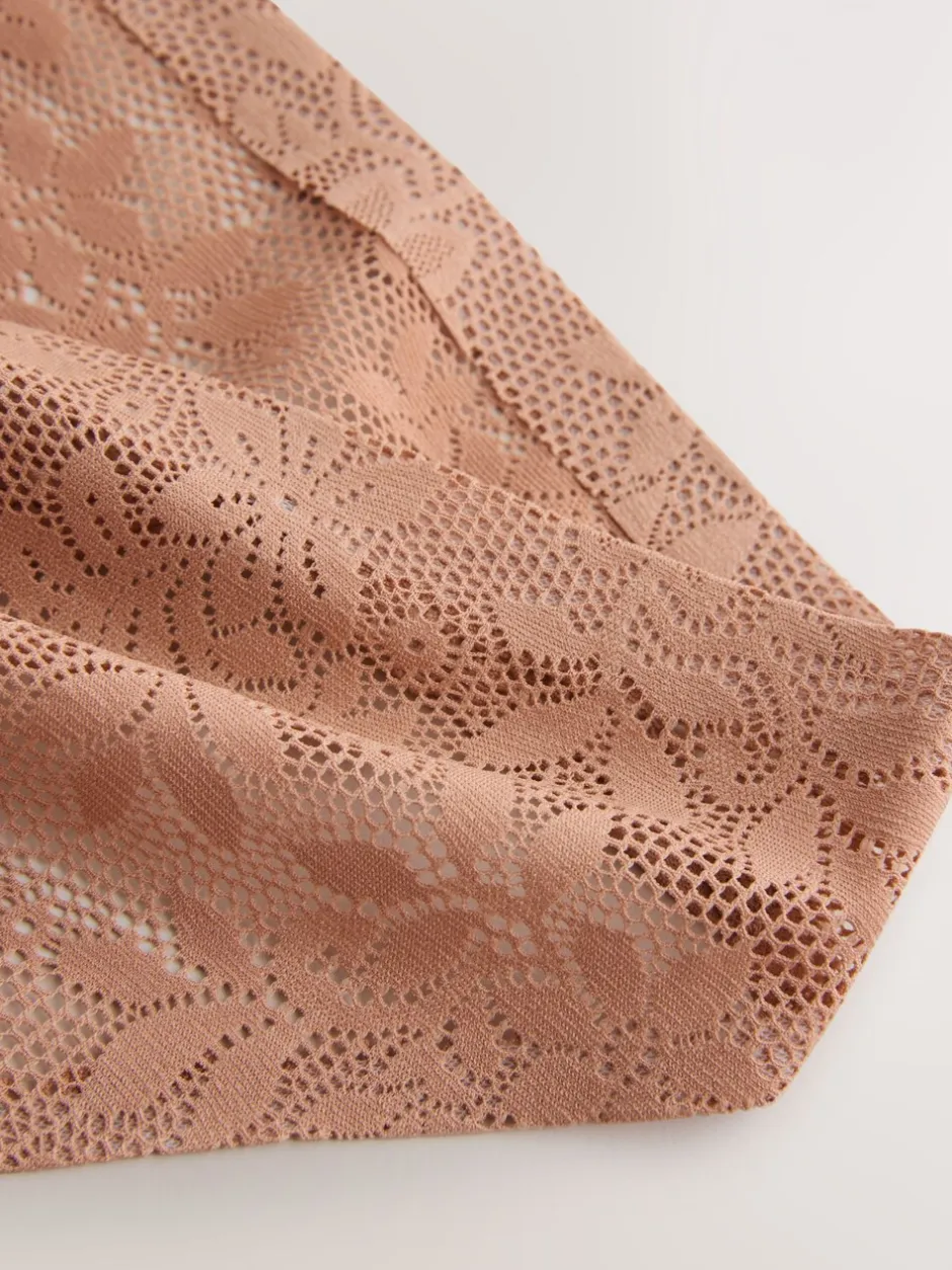 Onderbroeken*Next - All-Over Lace No VPL Knickers 3 Pack Koraalroze