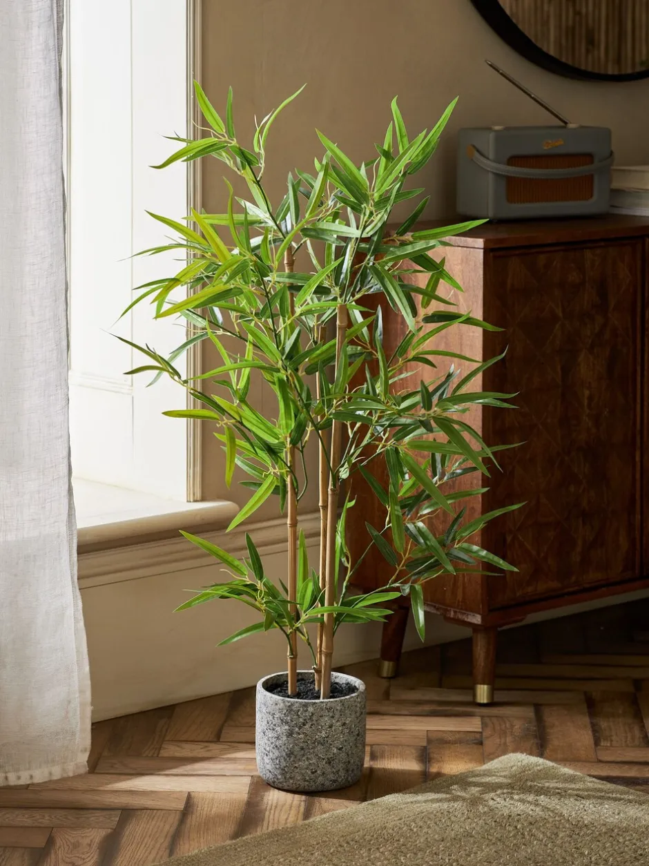 Kunstbloemen*Next Kunstbamboeplant in stenen pot