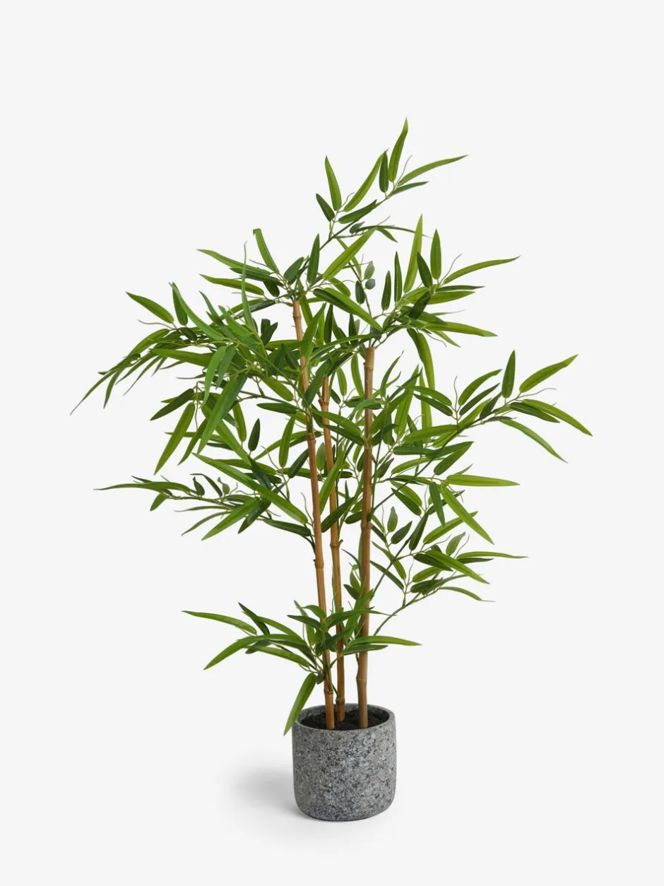 Kunstbloemen*Next Kunstbamboeplant in stenen pot