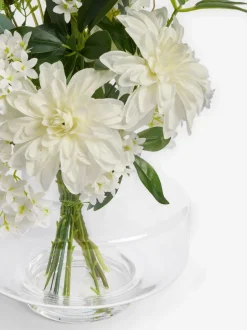 Kunstbloemen*Next Kunstbloemenarrangement in glazen vaas