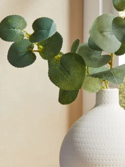 Kunstbloemen*Next Kunsteucalyptus in witte vaas