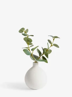 Kunstbloemen*Next Kunsteucalyptus in witte vaas