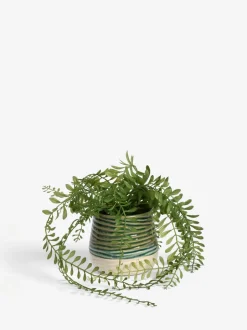 Kunstbloemen*Next Kunsthangplant in reactieve keramische pot