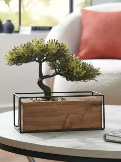 Kunstbloemen*Next Kunstmatige bonsaiboom in houten pot uit de Bronx