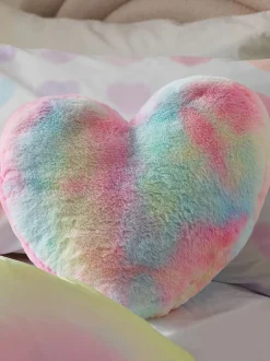 Kussentjes En Plaids|Kussentjes En Plaids|Next Kussen met hartjes en regenboogkleuren met kleurverloop