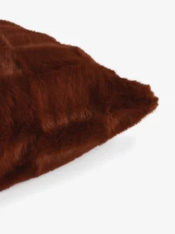 Kussentjes En Plaids|Kussentjes En Plaids*Next Kussen van imitatiebont met textuur en ruit Oranje