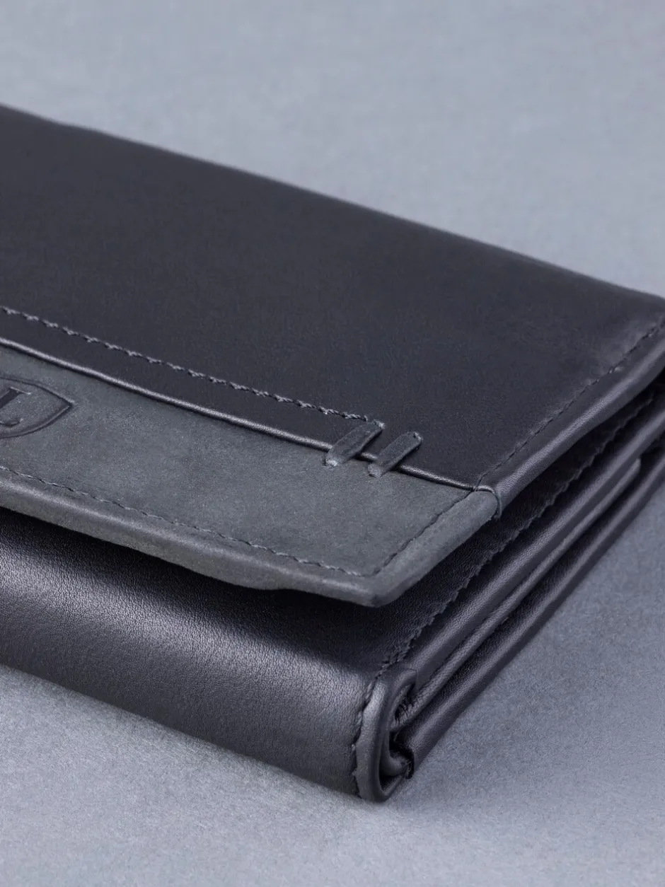 Portemonnees*Lakeland Leather Stitch Tri-Fold Portemonnee