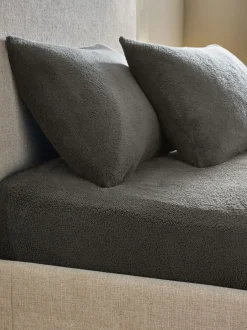 Beddenlakens En Kussenslopen|Next Laken van teddy fleece Antraciet