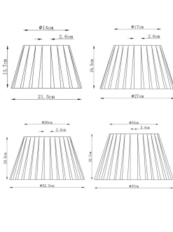 Lampenkappen|Verlichting*Next Lampenkap Natural Stripe Stepped Box Pleat