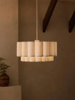 Lampenkappen|Verlichting|Next Larson - Eenvoudig te installeren plafondlamp Natuurlijk
