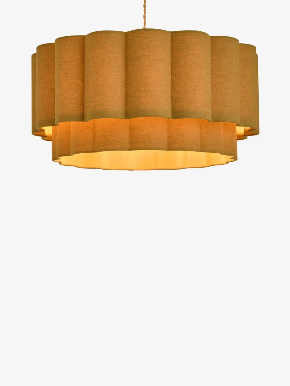 Lampenkappen|Verlichting|Next Larson - Eenvoudig te installeren plafondlamp Okergeel