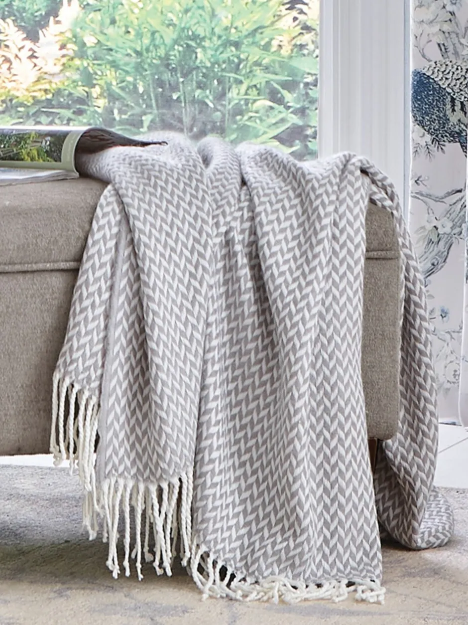 Laura Ashley|Laura Ashley - Arya sprei Grijs staal