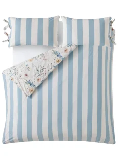 Laura Ashley|Laura Ashley 100% Cotton Percale 200 Thead Count Alford Meadow Duvet Cover and Pillowcase Set