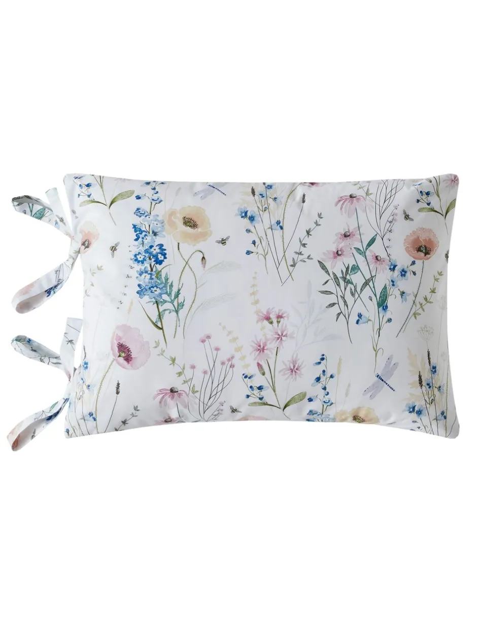 Laura Ashley|Laura Ashley 100% Cotton Percale 200 Thead Count Alford Meadow Duvet Cover and Pillowcase Set