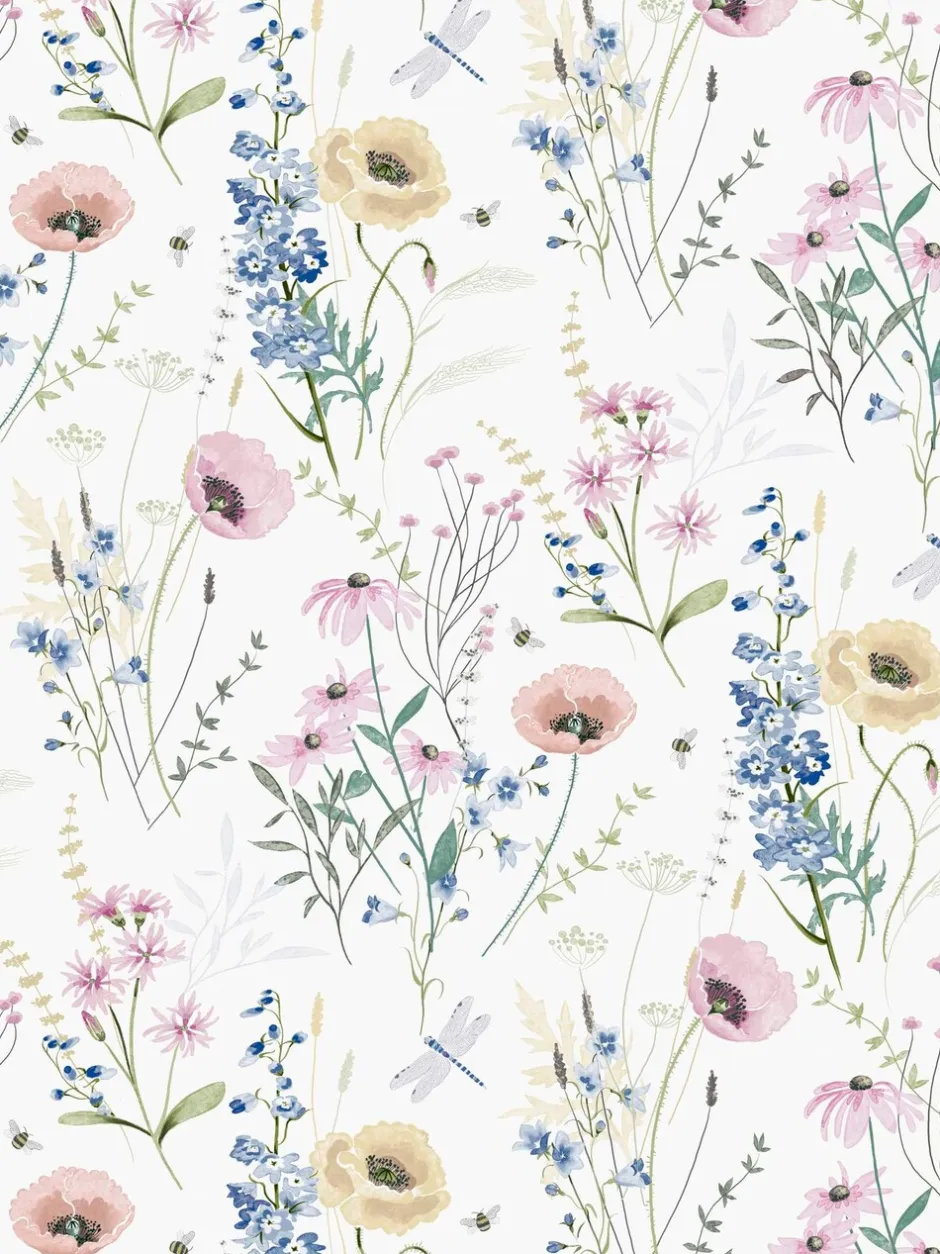 Laura Ashley|Laura Ashley 100% Cotton Percale 200 Thead Count Alford Meadow Duvet Cover and Pillowcase Set