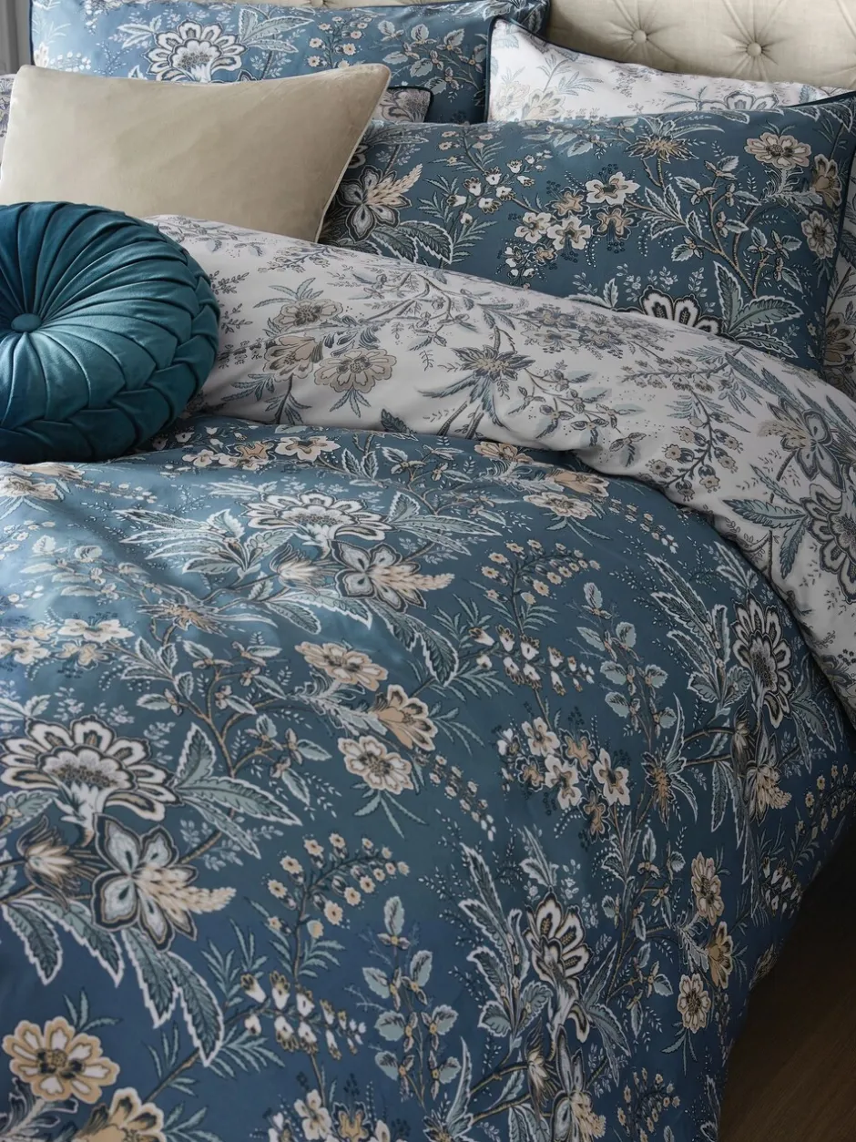 Laura Ashley*Laura Ashley 100% Cotton Sateen 200 Thread Count Marlbrook Duvet Cover and Pillowcase Set